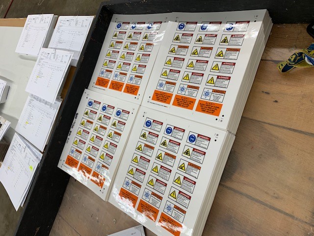 Printed decals in a variety of sizes and shapes