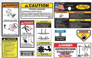 Safety and warning decals