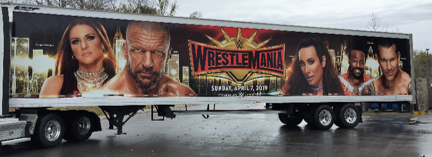 WWE WrestleMania branded vehicle graphics