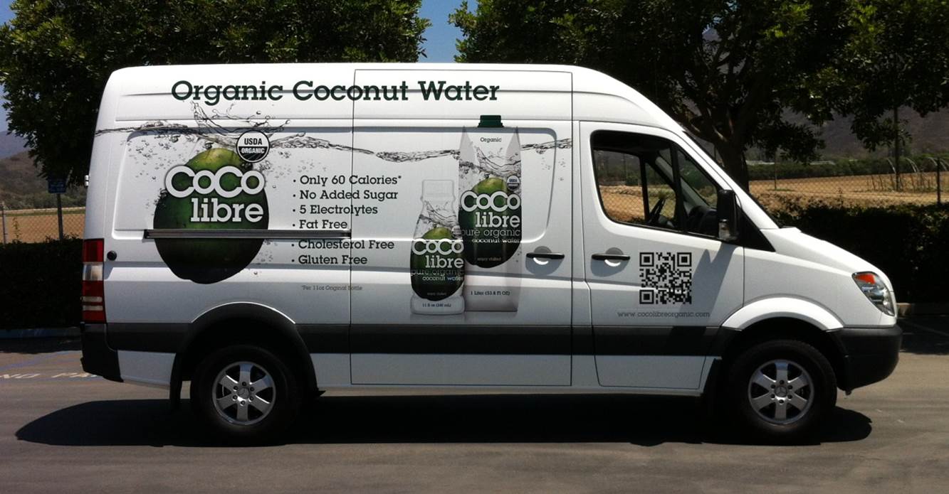 Coco Libre branded delivery van