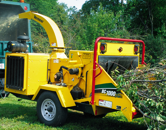 Vermeer wood chipper with equipment graphics