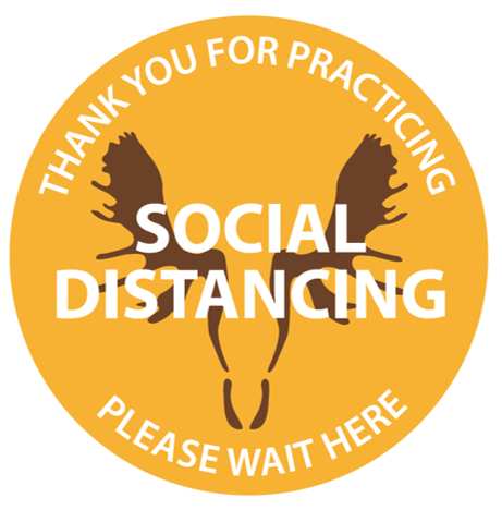 social distance floor graphic