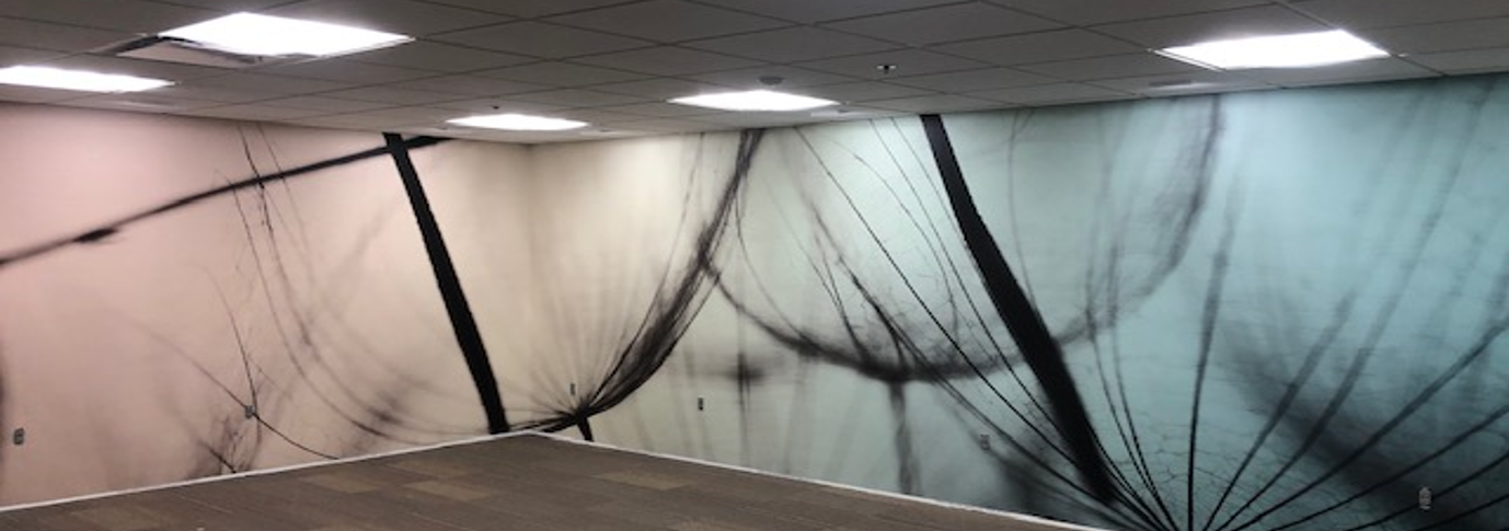 Large cannabis leaf wall graphic