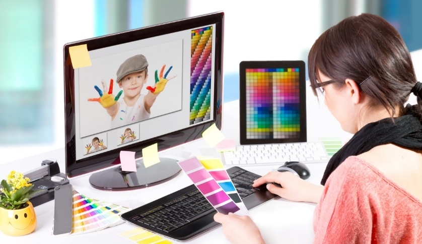 VGS designer working on graphics
